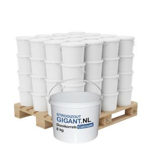 Pallet dooikorrels calcium 64 emmers x 8kg (512kg)