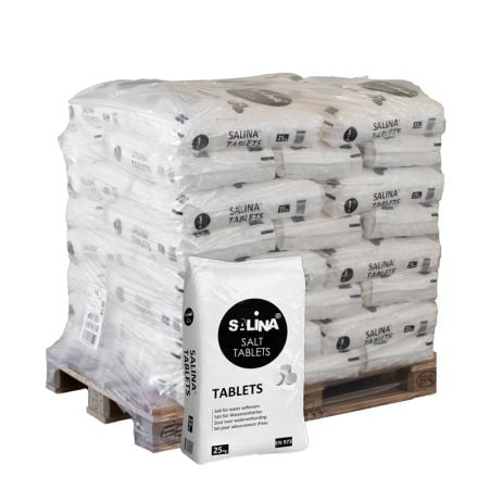 Pallet Salina onthardingszout tabletten 40 zakken x 25kg (1000kg) main product photo