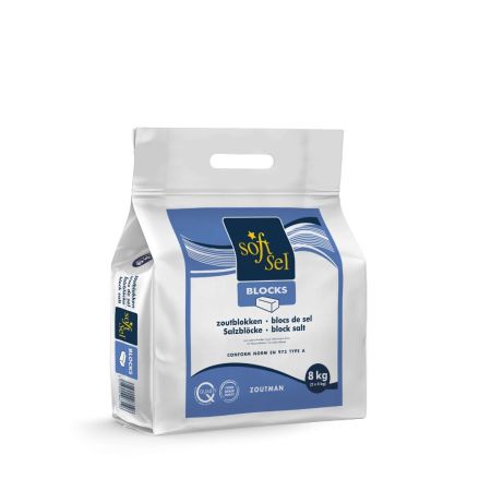 Halve pallet Soft-Sel Zoutblokken onthardingszout 68 zakken x 8kg (544kg) main product photo