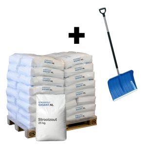 Pallet strooizout 40 x 25kg (1000kg) + gratis sneeuwschuiver t.w.v. €39                            