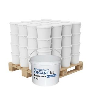 Pallet dooikorrels calcium 64 emmers x 8kg (512kg)