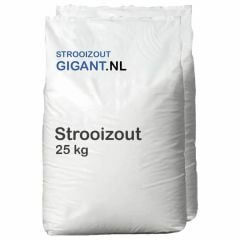 10 zakken strooizout van 25kg Vooraanzicht