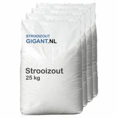 Pallet strooizout a 25 kg zakken Vooraanzicht